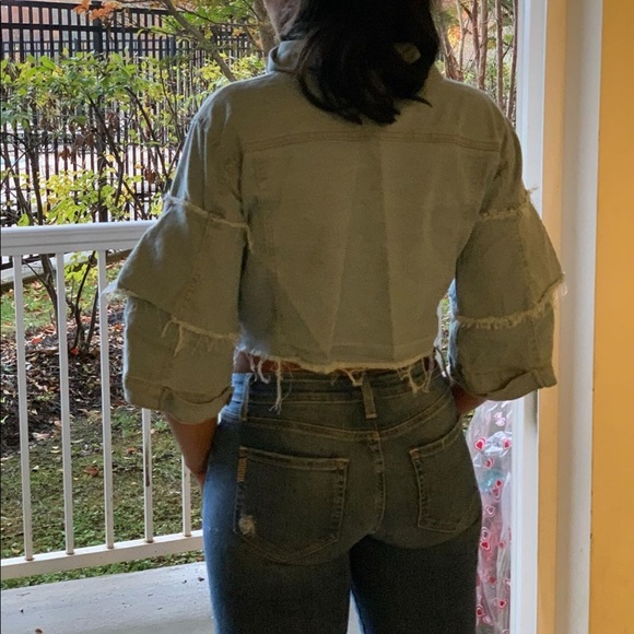 Shaggy Jean jacket with flare arms - Picture 2 of 2